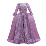 CosplayDiy Women's Queen Marie Antoinette Rococo Ball Gown Gothic Victorian Dress Costume Purple M
