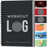 Workout Log Gym Workout Planner for Daily Fitness Tracking Goals Setting - A5 Size, 6 x 8, Charcoal Gray - Men Women Personal Home Gym Training Diary - Log Book Journal - by Workout Log Gym.