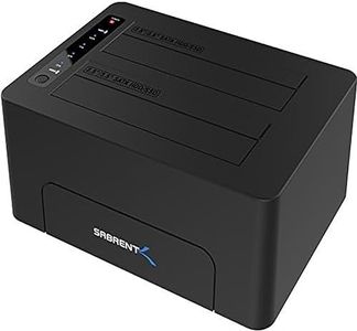 SABRENT USB 3.0 to SATA Dual Bay External Hard Drive Docking Station for 2.5 or 3.5in HDD, SSD with Hard Drive Duplicator/Cloner Function [22TB Support] (EC-DSK2)