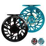 Maxcatch Sparta Fly Reel Fully Sealed Lightweight Expert Fly Fishing Reel(3/5wt, 5/7wt, 7/9wt, 8/10wt) (Black, 8/10wt)