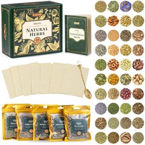 Wyspell 40 Pcs Dried Herbs and Flowers for Witchcraft, Candle & Soap Making