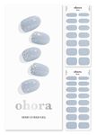 ohora Semi Cured Gel Nail Strips (N Felice) - Works with Any Nail Lamps, Salon-Quality, Long Lasting, Easy to Apply & Remove - Includes 2 Prep Pads, Nail File & Wooden Stick