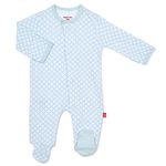 Magnificent Baby Baby-Boys New-Born Footie, White Diamonds, Preemie