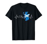 Scotland Flag Heartbeat Scottish Scottish Scottish Gift Idea T-Shirt