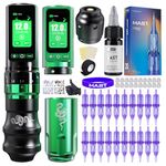 Mast Tattoo Gun Pen Machine, Fold Pro Cordless Year of Snake Edition Tattoo Machine Gift, Power Motor by Mcore-C3, 3000mAh Battery Power Supply (Kit)