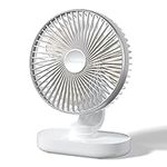 OCOOPA Desk Fan, Auto Oscillating 6.5 Inch Quiet Battery Fan, 4 Speeds Strong Table top Silent Cooling, 4000 mAh Usb Rechargeable Battery Operated for Home, Bed, Office, Rotateair 6.5"