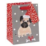 Glick Luxury Gift Bag for Christmas Mini Puppies, Xmas Bag for Wrapping Presents, Jewellery