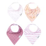 Copper Pearl Baby Bandana Drool Bibs for Drooling and Teething 4 Pack Gift Set for Girls, Lola"