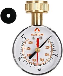Roastove 2-1/2" Water Pressure Test Gauge,House Water Pressure Gauge,Garden Hose Pressure Gauge, 3/4" Female Hose Thread, 0-200 psi/kpa with Red Drag Pointer