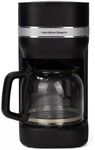 Hamilton Beach Filter Coffee Machine, Ella 1.5L, 900W, Coffee Maker for Instant Coffee, Espresso, Macchiato, Makes 12 Cups, Re-usable Filter, Anti-Drip, Water Level Window, Matte Black - HBC9453MB