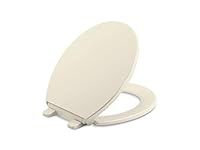 KOHLER K-4775-47 Brevia with Quick-Release Hinges Round-Front Toilet Seat, Almond