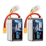 Zeee 4S 1300mAh Lipo Battery 14.8V 120C Graphene Battery with XT60 Plug for FPV Racing Drone Quadcopter Helicopter Airplane RC Boat RC Car RC Models(2 Pack)