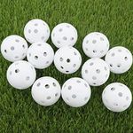 Golf Practice Balls for Backyard Indoor Use Mix Color Plastic Balls Value 30 Pack, Lightweight Mini Ball Swing Training Ideal for Men Women Golfer (30 Pack, White)