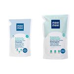 Mee Mee Anti Bacterial Baby Liquid Cleanser, 500ml & Mild Baby Liquid Laundry Detergent Refill Pack, 1.2L Combo