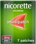 Nicorette Invisi 25mg Patch, Step 1, (7 Patches), Nicotine Patches for Smoking Cessation, Discreet and Convenient Help to Stop Smoking For Good, For those who smoke 10 or more cigarettes a day