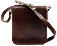 Time Resistance Leather Messenger Bag for Men and Women Shoulder Crossbody Bag