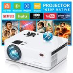 Native 1080P 5G WiFi Bluetooth Projector, Roconia 9000LM Full HD Movie Projector, 300" Display for Outdoor Movies Support 4k Home Theater,Compatible with iOS/Android/PC/XBox/PS4/TV Stick/HDMI/USB