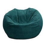 rucomfy Beanbags Jumbo Cord Kids Mini-Slouch Bean Bag Chair - Childrens Bedroom Playroom Furniture and Fun Decor. Beanbag Arrives with Filling and Machine Washable - 60 x 80cm (Teal, Beanbag Only)