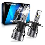 NOVSIGHT H4/9003/HB2 LED Headlight Bulbs 13000 Lumen 300% Brighter Hi/lo Conversion Kit 60W 6500K Cool White Extremely Fast Cooling Halogen Replacement