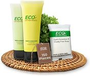 ECO Amenities 150 PIECE Soap, Shampoo & Conditioner Mini Toiletries, 3-Piece Kits in Toiletry Bags - Travel Size Shampoo and Conditioner Sets, Soap Bars (1oz each), Trial Size Toiletries Bulk Kits