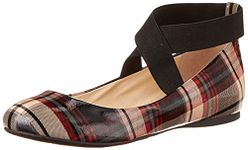 Jessica Simpson Women's Mandayss Flat Ballet, Dark Tan Combo, 5.5 UK