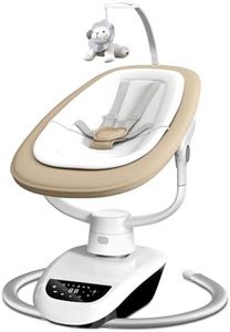Angelbliss Baby Swing with Custom Motion, 3D-Motion Electric Swing with 6 Unique Motions & 4-Speeds, Bluetooth Enabled, 13 Preset Lullabies (Beige)