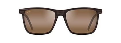 Maui Jim Unisex's One Way W/Patented Polarizedplus2 Lenses Sunglasses, Brown Stripe/Hcl Bronze Polarized, Large