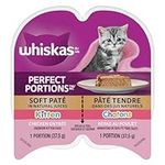 WHISKAS Perfect Portions Kitten Wet Cat Food Paté - Chicken Entrée 75g (24Pack)