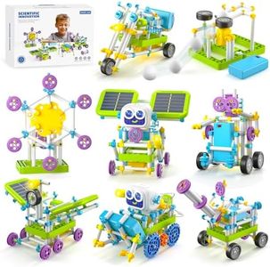 RISUNTOY Solar Power Kits, 36+ Model STEM Robot Building Toys for Kids 4-12, 434 Pcs with Solar/Gears/Sensors, Educational Science Engineering Projects, Birthday for Boys Girls