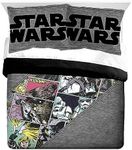 Jay Franco Star Wars Comic Queen Comforter & Sham Set - Kids Super Soft Bedding - Fade Resistant Microfiber (Official Star Wars Product)