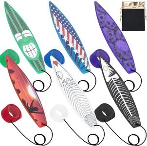 LA KEN DU Finger Surfboard for Car Ride, 6PCS Mini Surfboard for Kids-Wind Surfboard Fingerboard for Car Window (6 Colors with Receive Bag)