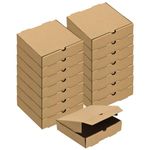 sourcing map Pizza Box, 10pcs 9x9 Inches - Cowhide Paper Mini Pizza Boxes, Square Corrugated Storage Container for Cake Cookies Pizza Party (Brown)