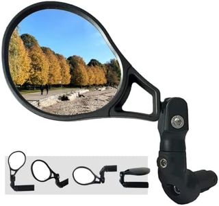 Hafny E13 Approved E-Bike Mirror, Large Surface Bar End Bike Mirror, HD Automotive Glass Bicycle Mirror, Safe Blast-Resistance Cycling Mirror