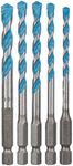 Bosch Professional 5-piece HEX-9 Construction Multi-Purpose Drill Bit Set (multi construction, Ø 4/5/6/8 mm, Accessories Impact Drills)