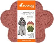 Lick Mat for Dogs, DOOGUES Slow Feeder Mat for Anxiety Relief, Non-Slip Suction Cups, Easy to Spread with Peanut Butter, Yoghurt, or Treats, Suitable for Small, Medium, and Large Dogs (Pink)