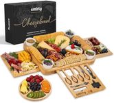 SMIRLY Charcuterie Boards Gift Set: Charcuterie Board Set, Bamboo Cheese Board Set - House Warming Gifts New Home, Wedding Gifts for Couple, Bridal Shower Gift