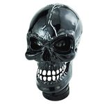 Temzzer Gear Shift Knob Skull Funny Car Shifter Handle Resin Shift Stick Head for Most Manual Automatic Vehicles (Black)