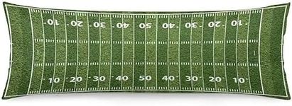 Football Field Body Pillow Cover Sports American Sports Green Lawn,Sport Theme Long Pillowcase with Zipper Farmhouse Soft Cushion Covers Decorative Bedding Pillow Cases for Couch,Home Gift 20"x54"