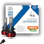 MACBOT 9012 Type LED Headlight Bulb 300 Watt MX-9012, with 2-Year Replacement Warranty - Made in India for Cars (150 Watt Each Bulb) Super Bright White Light For New Baleno, New Swift, Grand Vitara