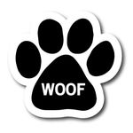 Magnet Me Up Woof Pawprint Magnet Decal, 5 Inch, Heavy Duty Automotive Magnet for Car Truck SUV