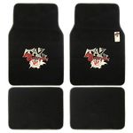 BDK Warner Bros Looney Tunes Tazmanian Devil Universal Fit Car Accessories 4pc Set Carpet Floor Mats - Front 26"x16.5", Rear 14"x16.5", No-Slip Grip Car Mats