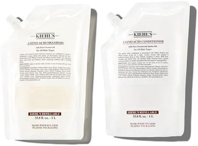 Kiehl's Amino Acid Shampoo and Conditioner Duo, with Amino Acids and Coconut Oil to Cleanse and Moisturize Hair - Refill Pouches 