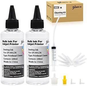 Printhead Cleaning Kit Compatible for Brother Epson HP Canon Nozzle Inkjet EcoTank Officejet Deskjet Pixma Printers-Liquid Printers Head Cleaning Suit Solution 100ml, 10ml Premium Syringe 2PK