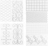 8 Pieces Fondant Impression Mat, Food Grade Fondant Imprint Cake Decorating Transparent Fondant Impression Tool Embossing Mats for Fondant Cake Decorating (Rattan/Plaid Patterns)