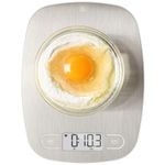 GreaterGoods Digital Food Weight Scale, Grams and Ounces (Stainless Steel)