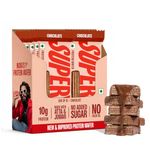 SuperYou Chocolate Protein Wafer Bars (Pack of 10)|10g Protein, 3g Fiber, No Added Sugar|Yeast Fermented Protein|Energy Bars|Crunchy Wafer Bar|100% Vegetarian|No Palm Oil|400g