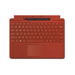 Microsoft Surface Pro 9, 8 or X - Signature Type cover - Red - and Slim Pen 2 - Black - bundle