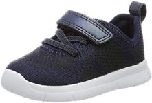 Clarks Ath Flux Toddler Textile Trainers In Navy Wide Fit Size 6½