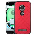 ELISORLI Compatible with Moto Z Play Case Rugged Thin Slim Cell Accessories Anti-Slip Fit Rubber TPU Mobile Phone Protection Soft Full Body Cover for Motorola ZPlay MotoZPlay Droid Women Men Red