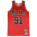 Mitchell & Ness Chicago Bulls Dennim Mens Red Vest SMJYEF18022 CBUSCAR97DRD